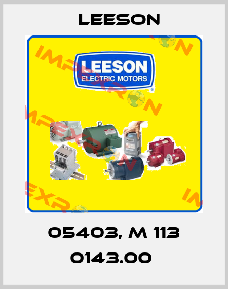 05403, M 113 0143.00  Leeson