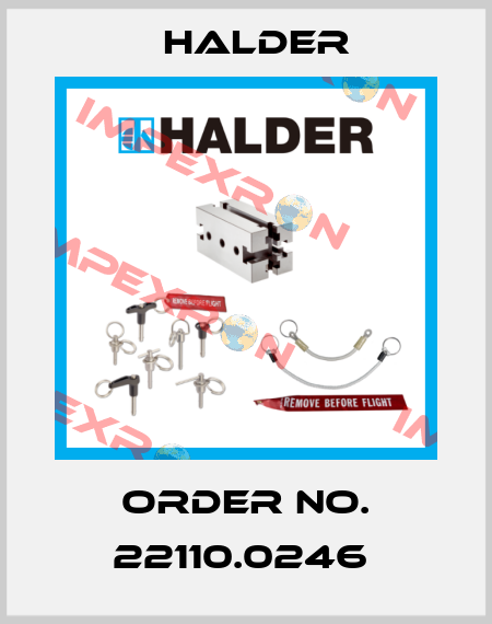 Order No. 22110.0246  Halder