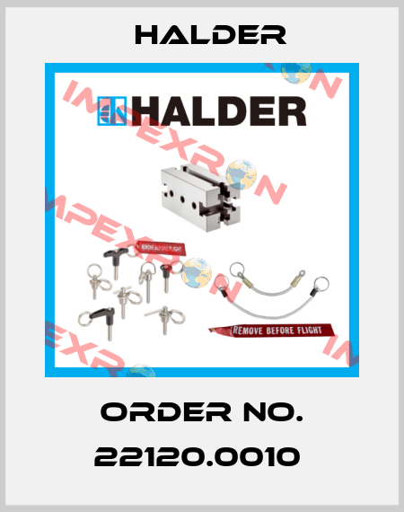 Order No. 22120.0010  Halder