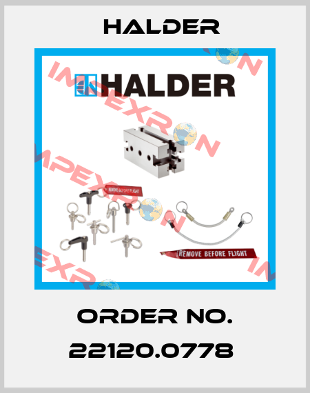 Order No. 22120.0778  Halder