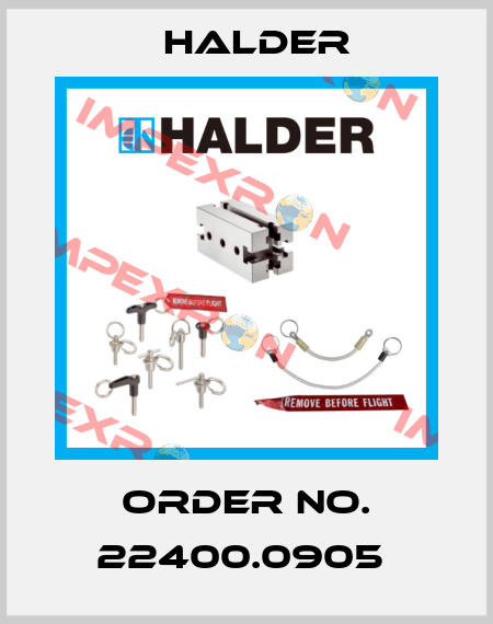 Order No. 22400.0905  Halder
