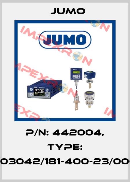 p/n: 442004, Type: 703042/181-400-23/000 Jumo