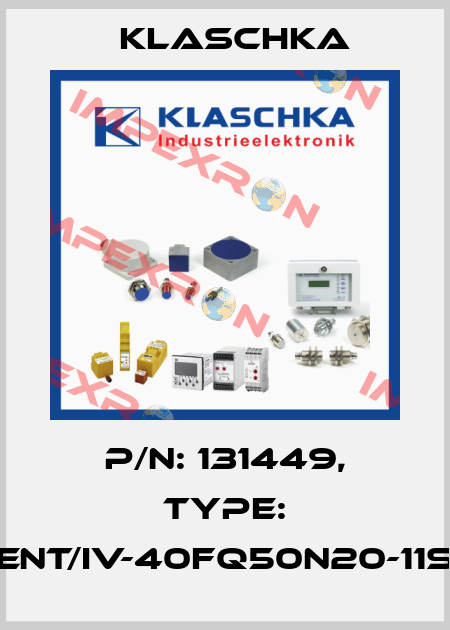 P/N: 131449, Type: SIDENT/IV-40fq50n20-11Sh1C Klaschka