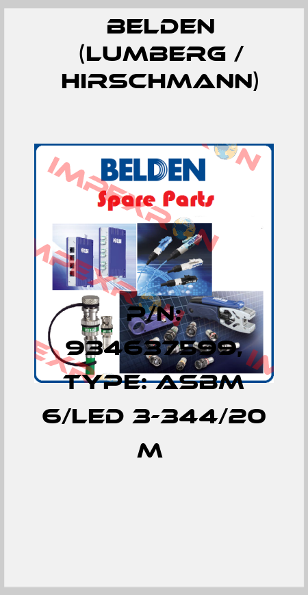 P/N: 934637599, Type: ASBM 6/LED 3-344/20 M  Belden (Lumberg / Hirschmann)