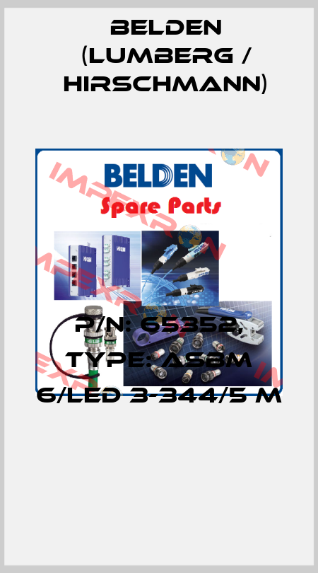 P/N: 65352, Type: ASBM 6/LED 3-344/5 M  Belden (Lumberg / Hirschmann)