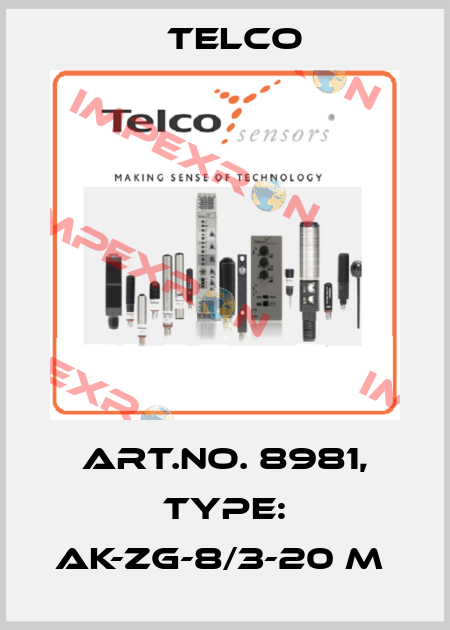Art.No. 8981, Type: AK-ZG-8/3-20 m  Telco