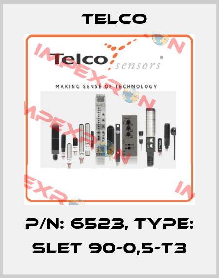 p/n: 6523, Type: SLET 90-0,5-T3 Telco