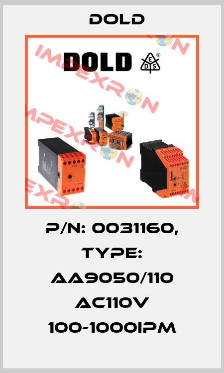 p/n: 0031160, Type: AA9050/110 AC110V 100-1000IPM Dold