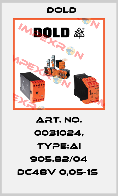 Art. No. 0031024, Type:AI 905.82/04 DC48V 0,05-1S  Dold