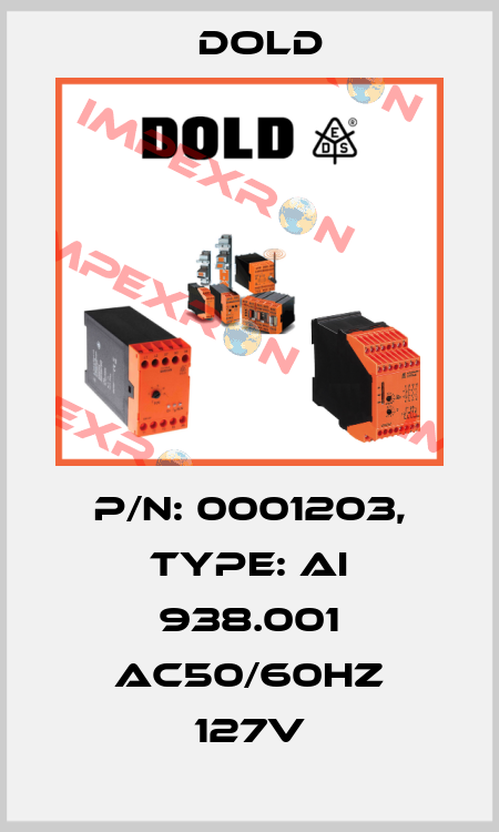p/n: 0001203, Type: AI 938.001 AC50/60HZ 127V Dold