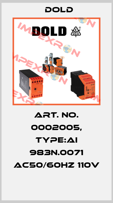 Art. No. 0002005, Type:AI 983N.0071 AC50/60HZ 110V  Dold