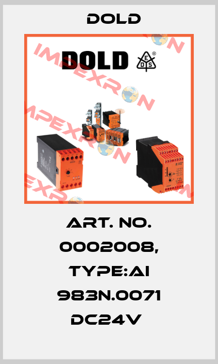 Art. No. 0002008, Type:AI 983N.0071 DC24V  Dold