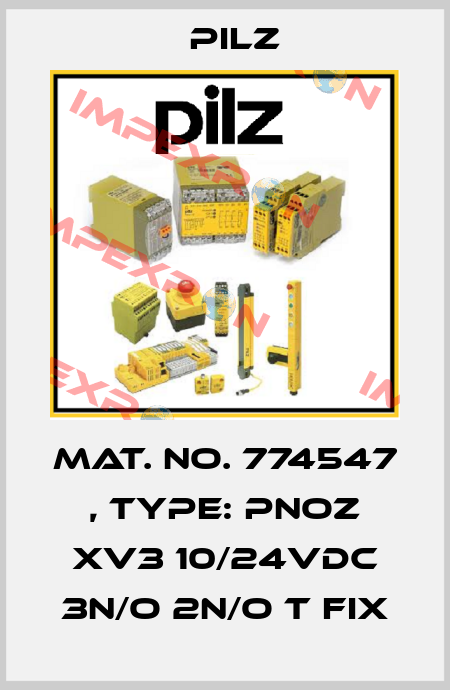 Mat. No. 774547 , Type: PNOZ XV3 10/24VDC 3n/o 2n/o t fix Pilz