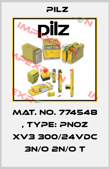 Mat. No. 774548 , Type: PNOZ XV3 300/24VDC 3n/o 2n/o t Pilz