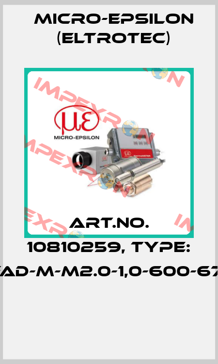 Art.No. 10810259, Type: FAD-M-M2.0-1,0-600-67°  Micro-Epsilon (Eltrotec)