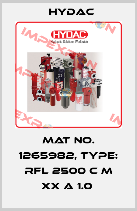 Mat No. 1265982, Type: RFL 2500 C M XX A 1.0  Hydac
