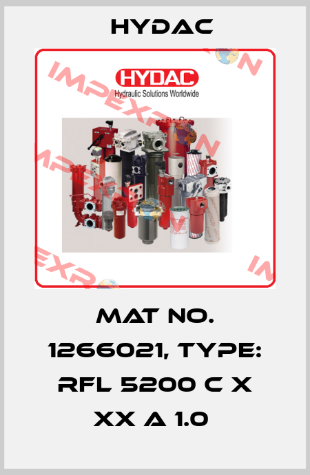 Mat No. 1266021, Type: RFL 5200 C X XX A 1.0  Hydac