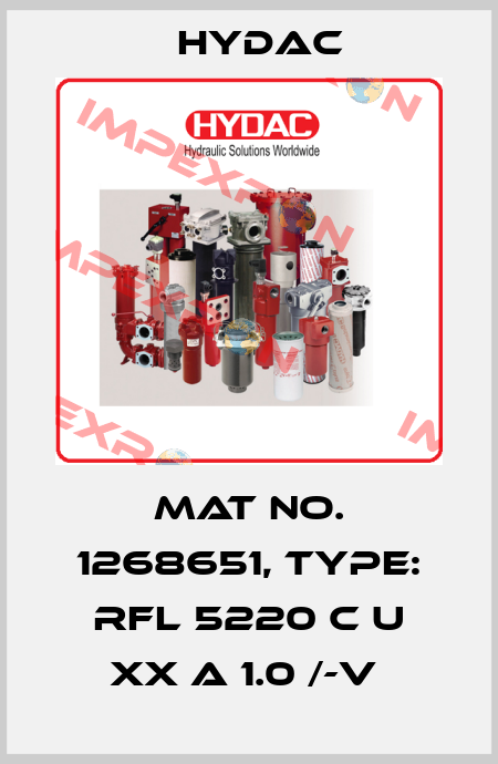 Mat No. 1268651, Type: RFL 5220 C U XX A 1.0 /-V  Hydac