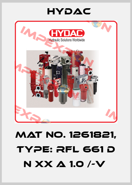 Mat No. 1261821, Type: RFL 661 D N XX A 1.0 /-V  Hydac