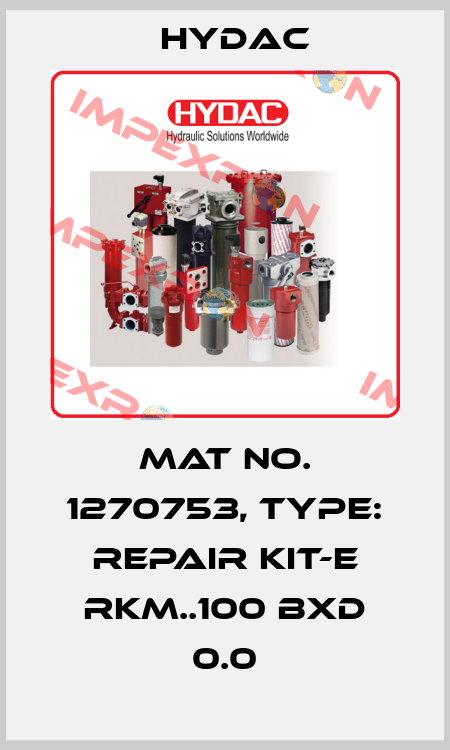 Mat No. 1270753, Type: REPAIR KIT-E RKM..100 BXD 0.0 Hydac