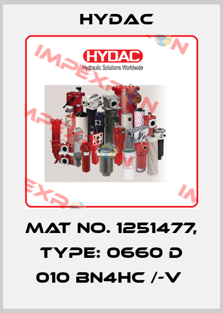 Mat No. 1251477, Type: 0660 D 010 BN4HC /-V  Hydac