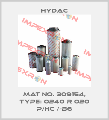 Mat No. 309154, Type: 0240 R 020 P/HC /-B6 Hydac