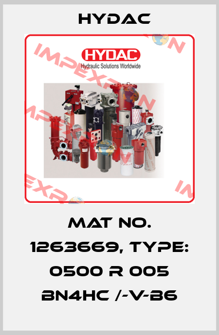Mat No. 1263669, Type: 0500 R 005 BN4HC /-V-B6 Hydac