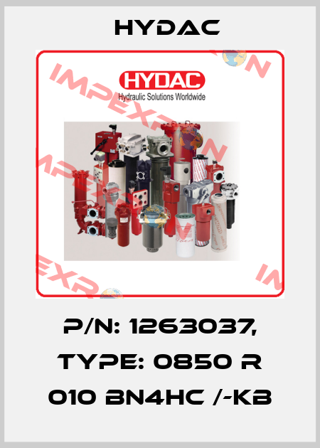 p/n: 1263037, Type: 0850 R 010 BN4HC /-KB Hydac