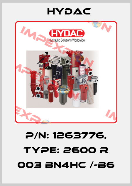 P/N: 1263776, Type: 2600 R 003 BN4HC /-B6 Hydac