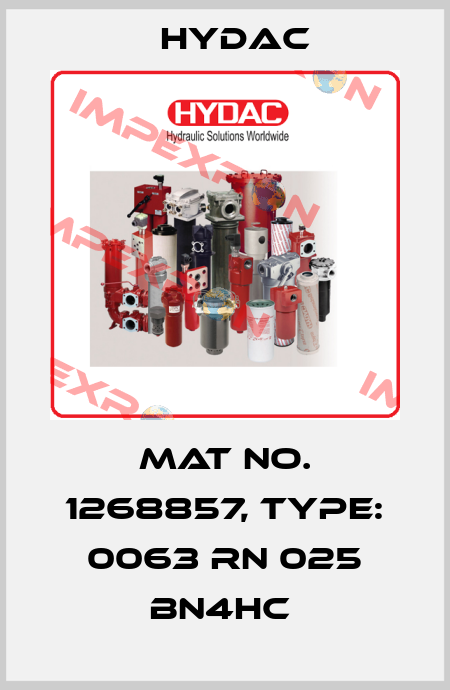 Mat No. 1268857, Type: 0063 RN 025 BN4HC  Hydac