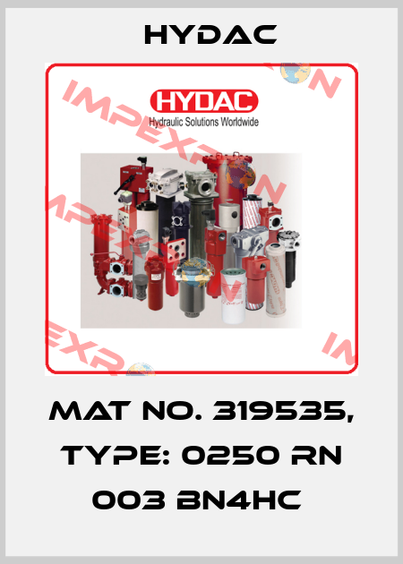 Mat No. 319535, Type: 0250 RN 003 BN4HC  Hydac