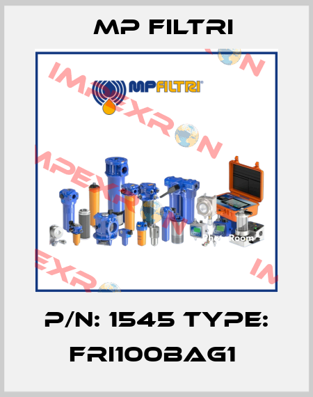 P/N: 1545 Type: FRI100BAG1  MP Filtri