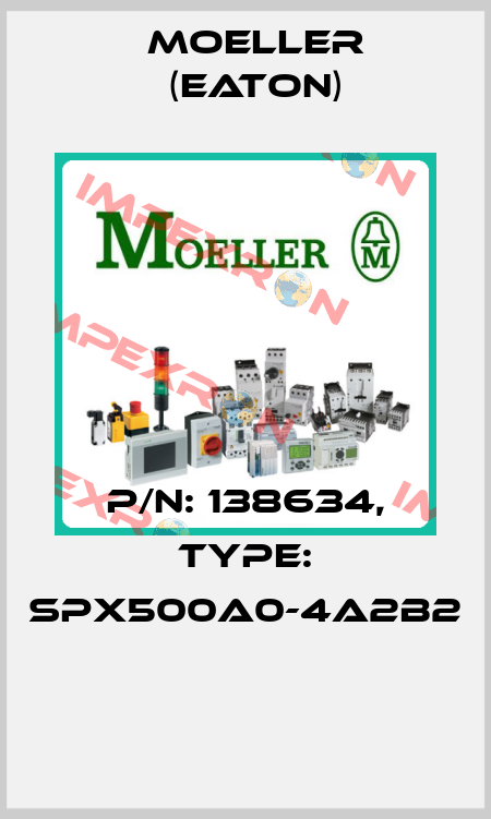P/N: 138634, Type: SPX500A0-4A2B2  Moeller (Eaton)