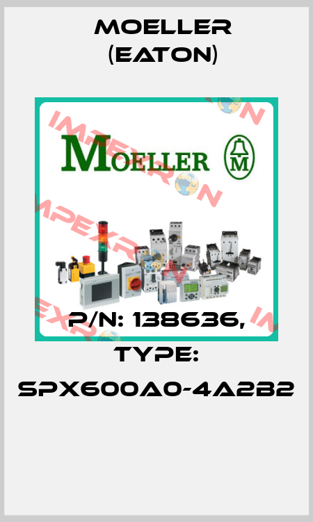P/N: 138636, Type: SPX600A0-4A2B2  Moeller (Eaton)