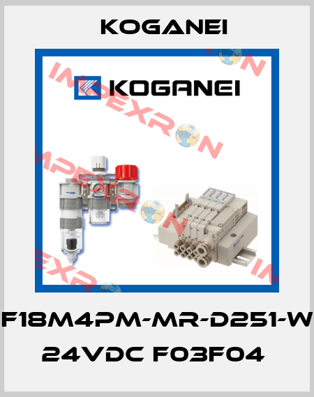 F18M4PM-MR-D251-W 24VDC F03F04  Koganei