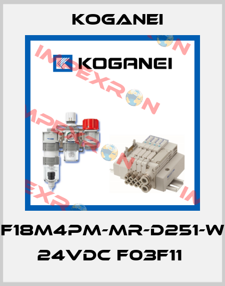 F18M4PM-MR-D251-W 24VDC F03F11  Koganei