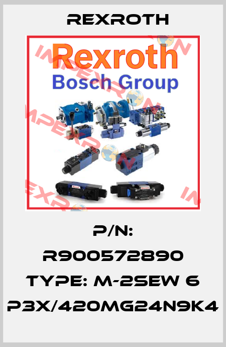 P/N: R900572890 Type: M-2SEW 6 P3X/420MG24N9K4 Rexroth