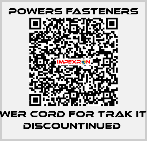 Power cord for Trak It C3 discountinued  Powers Fasteners