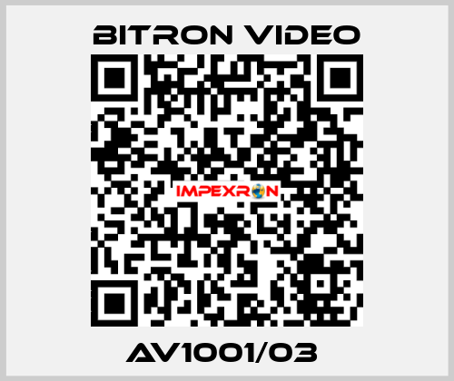AV1001/03  Bitron video