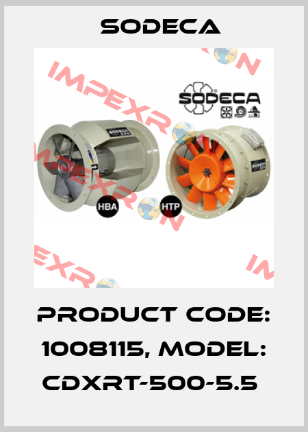 Product Code: 1008115, Model: CDXRT-500-5.5  Sodeca