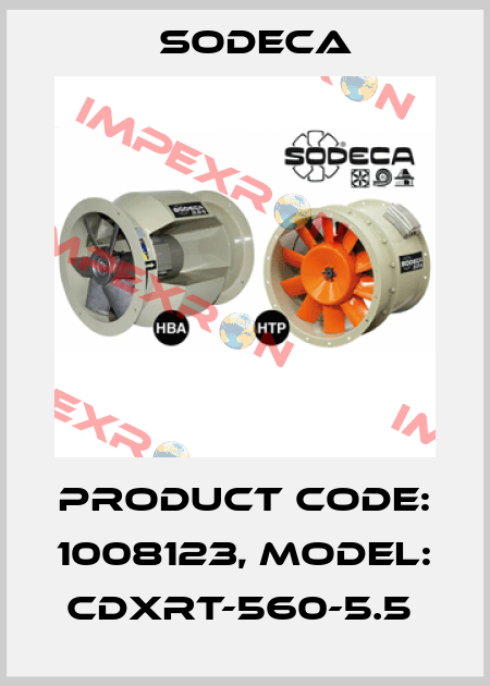 Product Code: 1008123, Model: CDXRT-560-5.5  Sodeca