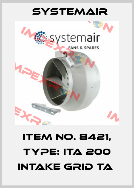 Item No. 8421, Type: ITA 200 Intake grid TA  Systemair