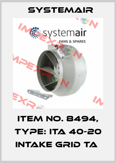 Item No. 8494, Type: ITA 40-20 Intake grid TA  Systemair
