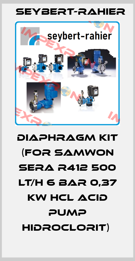 DIAPHRAGM KIT (FOR SAMWON SERA R412 500 LT/H 6 BAR 0,37 KW HCL ACID PUMP HIDROCLORIT)  Seybert-Rahier