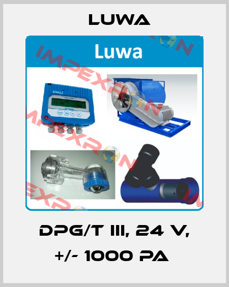 DPG/T III, 24 V, +/- 1000 PA  Luwa
