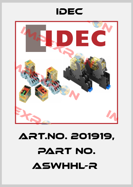 Art.No. 201919, Part No. ASWHHL-R  Idec