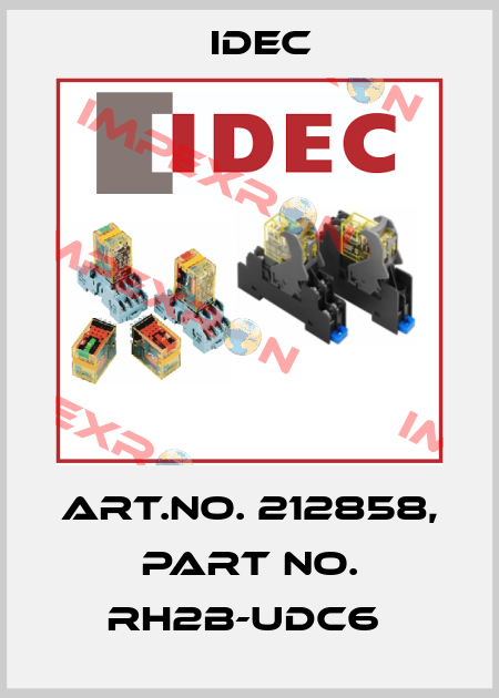 Art.No. 212858, Part No. RH2B-UDC6  Idec