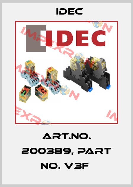 Art.No. 200389, Part No. V3F  Idec