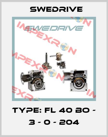 Type: FL 40 BO - 3 - 0 - 204 Swedrive