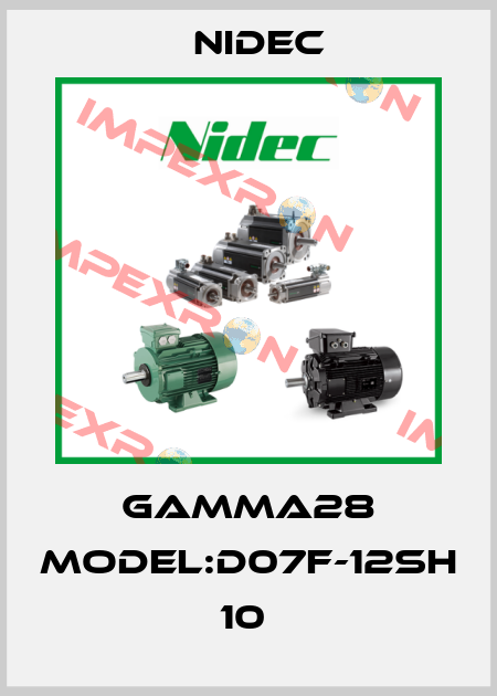 GAMMA28 MODEL:D07F-12SH 10  Nidec